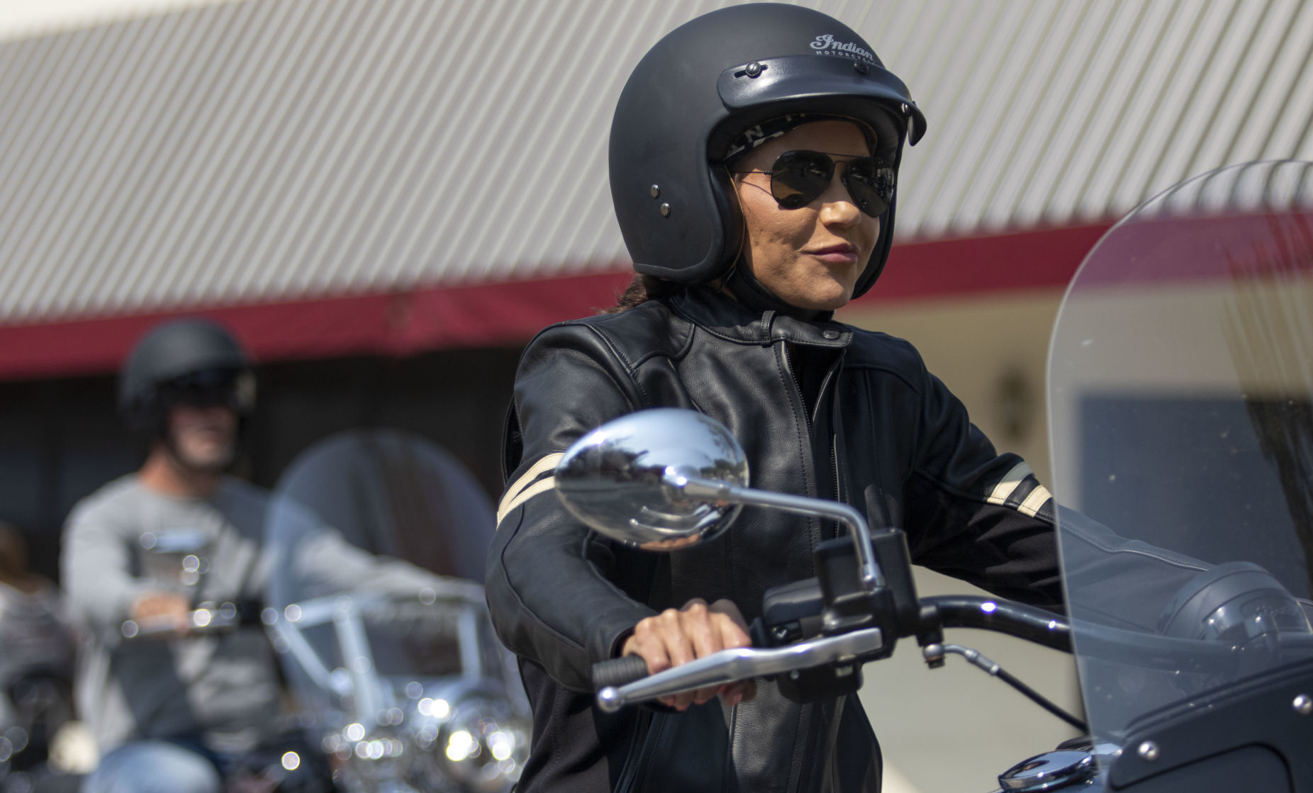 Gov. Noem on motorcycle